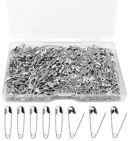500 Stück Sicherheitsnadeln Klein Bunt & Silber - Safety Pins Set Mini für Kunsthandwerk, Nähen, Scarf Pins und Schmuckherstellung