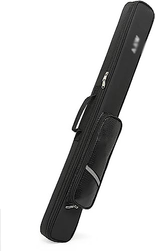 OPTEALMN Billard Queue Tasche Billard-Queue-Tasche, Oxford-Stoff-Billard-Queue-Koffer, 4-Loch-Billard-Queue-Tragetasche, 2 Stück Billard-Queue-Soft-Etui, weich und wasserdicht-Black||83cm