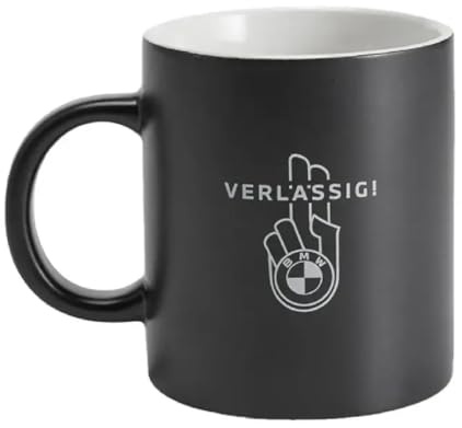 BMW Tasse 300ml Kaffeebecher Becher M Perfomance groß Porzellan Schwarz Limited Verlässig