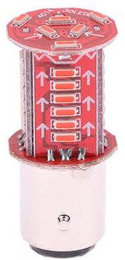 Per mini moto 1Pc 1157 Strobe Brake BAY15D Lampadina 30SMD Flash Ad Acqua Retromarcia Parcheggio Auto Indicatori Di Direzione Lampada Di Coda Moto frecce monopattino elettrico(Red)