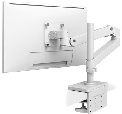 ERGOTRON LX PRO monitorarm med hög pelare – bordshållare med Constant Force™ för bildskärmar upp till ca 34 tum BZW 1,8–10 kg, 33 cm höjdjustering, VESA-standard, 10 års garanti, vit