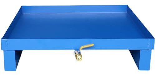 HTDRE Öltank Auffangwanne, auslaufsichere Auffangpalette für Auffangplattformen, Metallpaletten Aufbewahrungswanne für Garagen Ölfässer (1250 x 650 x 150 cm)