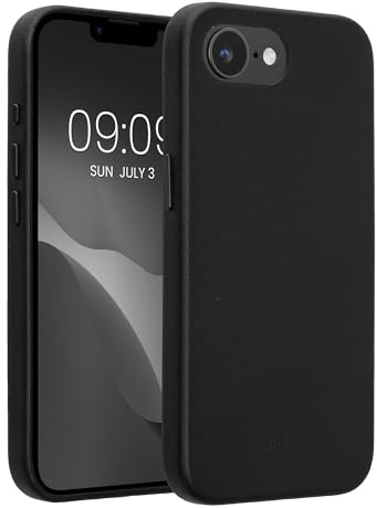 kalibri Schutzhülle kompatibel mit Apple iPhone 17e / iPhone 16e - Hülle Leder - Hardcover Handy Cover Case Schwarz