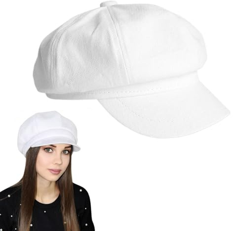Cerioll Schirmmütze Damen, Baskenmütze Newsboy, Baskenmütze Schirmmütze, Herbst Winter Warm Barett Mütze, Malerhut Achteckiger, Barett Cap Damen Ballonmütze mit Visier für Vier Jahreszeiten
