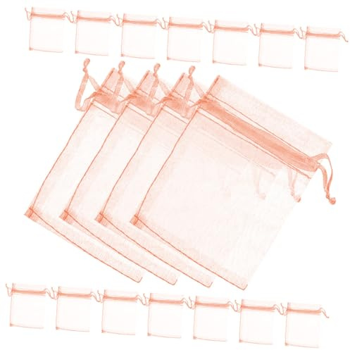 DECORNIJIA 100piezas Bolsitas de Organza Pequeñas y Bolsitas de Malla para Joyas Minibolsitas de Obsequio de Pequeño Cordón para Fiestas Dulces y Recuerdos