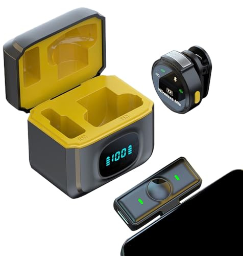 Liakyunf Microfono Per Smartphone Microfono A Clip Magnetica | Autonomia 12H Altoparlante per Video Social Canto Riprese Live
