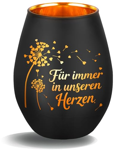 CREATCABIN Windlichtglas Mit Spruch Windlichtglas Für Frauen Geburtstagsglas Trauerlichter Laterne Trauer Mit Gravur Teelichthalter Glas Kerzenhalter Für Hinterbliebene Trauergeschenke 8.6x11.6cm