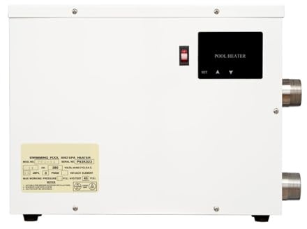 YXZKJZJ 5.5-15KW Swimming Pool Heat Pump With Digital Touch Display Inline Electric Pool Water Heater For Spa Relaxation, Bathtubs Efficient Heating(11KW)