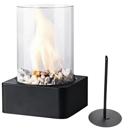 Foyer pour Tables, Foyer Tournant À Flamme, 29x16cm Feu De Table Tornade Flamme avec Flammes Dansantes, Lumière Décorative pour Cheminées Portable sans Fumée pour Intérieur, Chambre, Maison