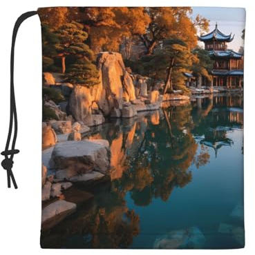 JZQZH Pavilion In The Park Winter Neck Warmer Soft Scarf Windproof and Sweat-Proof for Outdoor Sports and Daily Use
