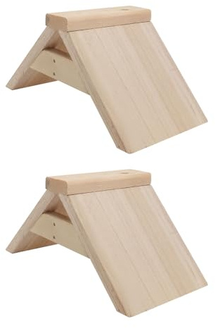 TOYANDONA Wooden Pigeon Perch Stand 2pcs, Natural Solid Wood Dove Rest Frame, Pet Bird Resting Rack Suitable for Indoor Outdoor Use