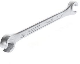 GEDORE Llave de doble anillo abierta, Ancho de llave 10+12 mm, En ángulo de 15°, Hexagonal, Para cable de freno, Llave, 400 10X12