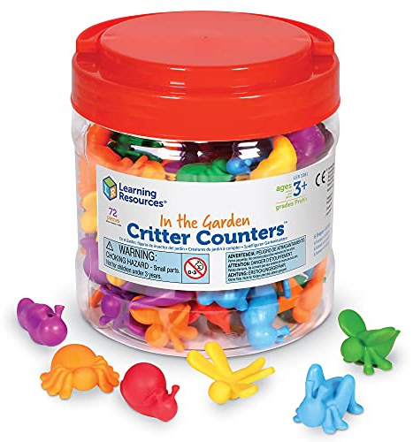 Learning Resources in The Garden Critter Counters - 72 Pieces, Ages 3+ Toddler Learning Toys, Math Games for Kids, Math Manipulatives