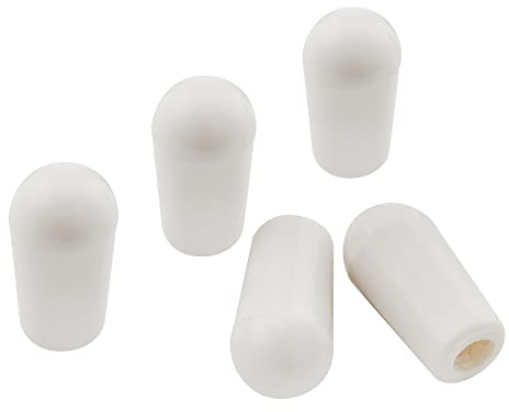 Musiclily Metrisch 3-Weg Toggle Schalter Knopf für Epiphone Les Paul LP Style E-Gitarre, Weiß(5er Set)