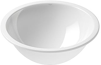 Alape˘ EB.K450 Einbaubecken, Waschbecken aus glasiertem Stahl in weiß mit antibakterieller Oberfläche, rund, Ø 45 cm, Höhe 15,9 cm, ohne Überlauf