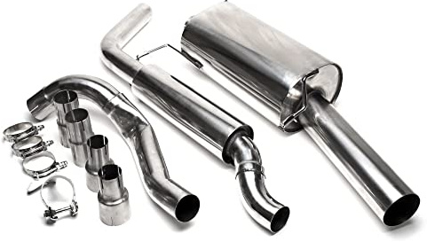 TA Technix Edelstahlanlage 1x90mm VW Golf I Cabrio/Scirocco
