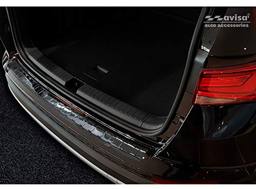 Avisa Echtes 3D Karbon Heckstoßstangenschutz kompatibel mit Seat Ateca 2016-2020 & FL 2020-