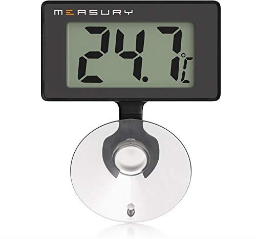 Measury Aquarium Thermometer Wasserdicht, Digitales Aquarien Thermometer für Süßwasser und Meerwasser TM10