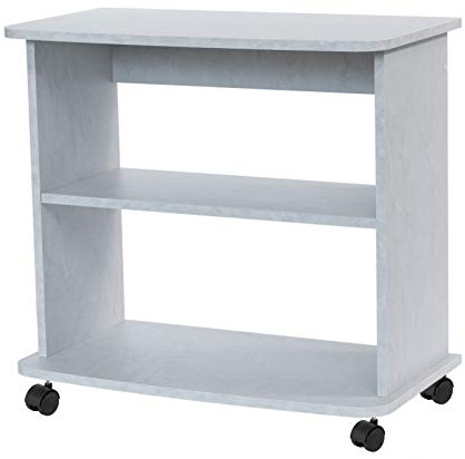 Carro hormigón Blanco para TV, Impresora, Hi-Fi, cm 71x75x40