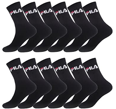 FILA Sportstrumpor (12 st) herr, Svart (Svart N - Nr), 43/46 EU