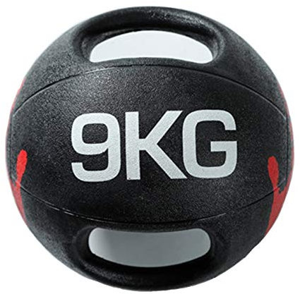 HUA Medizinbälle Binaurale Gummi-Medizinbälle, Home Fitness Training Balance Hüpfball, Für Männer Und Frauen, 3kg, 4kg, 5kg, 6kg, 7 Kg, 8 Kg, 9 Kg, 10 Kg (Size : 9kg/19.8lb)