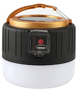 Lixada LED Solar Campinglampe, Solar & USB Wiederaufladbar Camping Laterne, wasserdichte Tragbare Zeltlampe, mit Power Bank, Geeignet für Camping, Notfall, Outdoor, Wandern