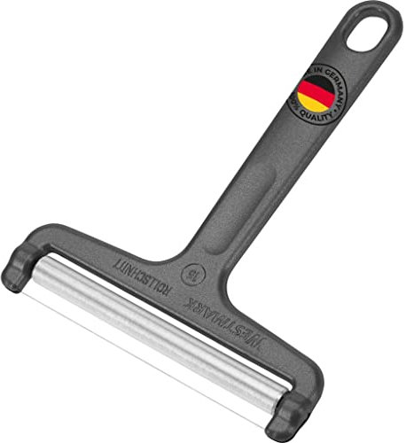 Westmark Käseschneider - Rollschneider mit verstellbarer Schnittstärke - Made in Germany - 100% rostfreier Edelstahldraht - Special Dark Edition (Anthrazit)