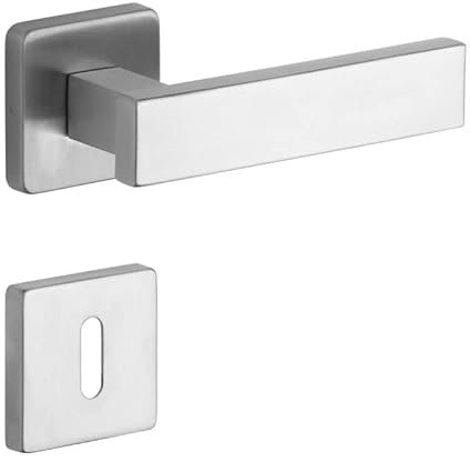 FELGNER Türbeschlag Castelo für Buntbart | hochwertige Drückergarnitur mit Rosetten Türklinken-Set Türdrücker Garnitur Türgriff für Innentüren Zimmertüren | Aus Edelstahl, mit Stahlkern