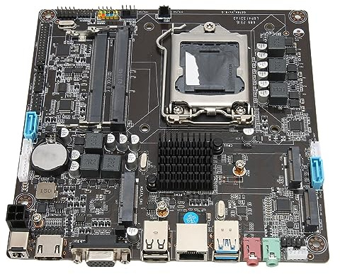 Vikye Carte Mère Mini ITX Emplacement LGA 1150, Prise en Charge DDR3 Double Canal, Processeur Core I3 I5 I7 4e 5e Génération, Mémoire 16 Go, Architecture Micro ITX, Interfaces Riches