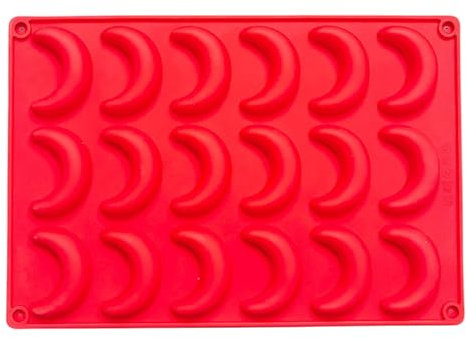 itrimaka Vanillekipferl Backform Silikon Backformen 18 Mulden Silikonform Vanillekipferl Backblech Vanillekipferl für Schokolade Eiswürfel Pralinen
