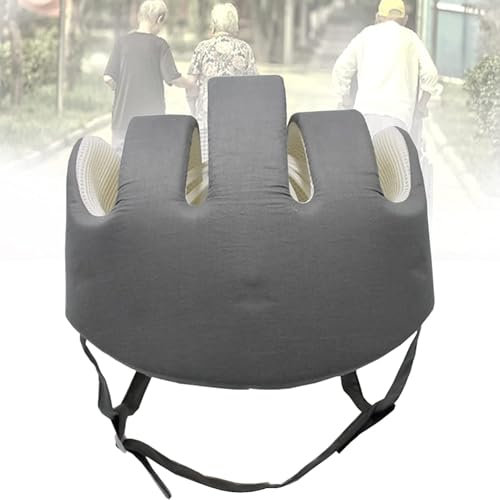 Sicherheits-Anti-Stoß-Kappe für Männer und Frauen, Anti-Fall-Kopfschutz, Verstellbare Baumwoll-Kopfschutzmütze, ideal für die Genesung Nach Operationen und Kopfverletzungen, Grau