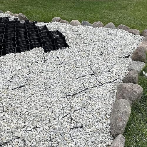 Stabilisateur de gravier de haricots en polyéthylène, une grille de sol en géogrille de pente à haute résistance, facile à couper et à coller, utilisée for l'ingénierie de la plate-forme routière, l'a