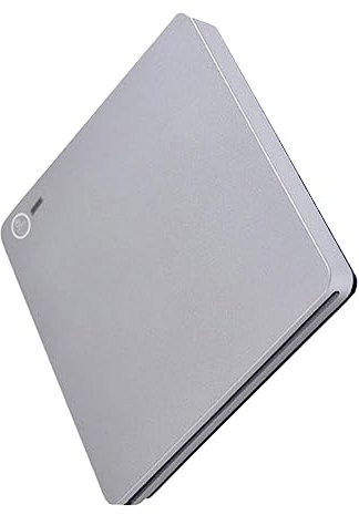Veemoon External Cd Burner Type-c Usb Dual Interface Optical Drive Portable Cd/dvd Writer for Laptops and Pcs Silver Color Suction Type for Home and Office Use