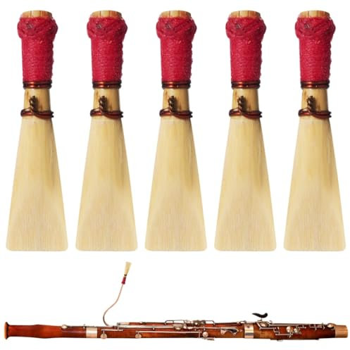 Chewtoyo Fagott Reeds Schutzhülle für Anfänger & Fortgeschrittene, weich, mittel, 5 Stück Fagott Instrument Zubehör Reed
