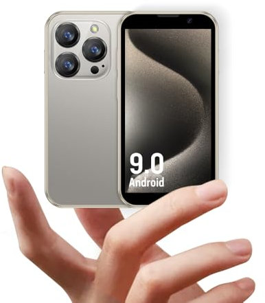 JoyZap Mini Smartphone XS18pro débloqué, écran 3.0 », Batterie 900mAh, boîtier Ultra Fin, Appareil Photo 5MP, Meilleur Cadeau pour Les Enfants (Or)