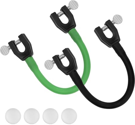 2 Pzs Conector de Punta de Esquí, Conector de Esquí con 4 Espaciadores Ayuda para el Entrenamiento de Esquí Equipo de Entrenamiento de Esquí para Niños Principiantes (Negro, Verde Oscuro)