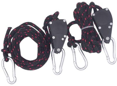 SUPVOX 2pièces Cordes De Lavage pour Lampes Horticoles Système De Lavage à Cliquet Support pour Lampes De Croissance Poulie De Plastique