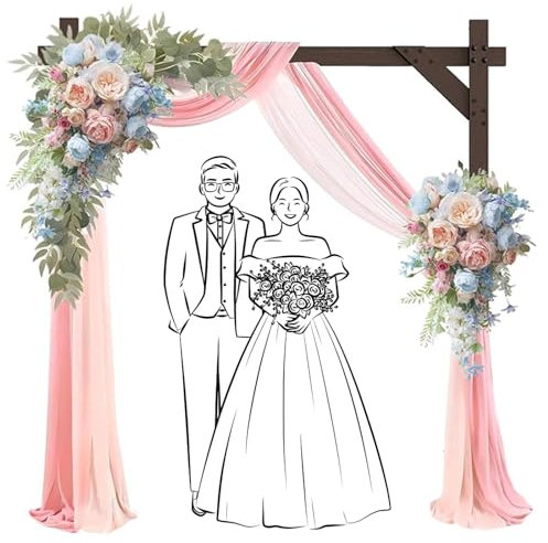 MZQMK Arche De Décoration Arche Mariage Arche De Mariage Carrée Arche De Mariage en Bois pour Décoration D'arche De Mariage