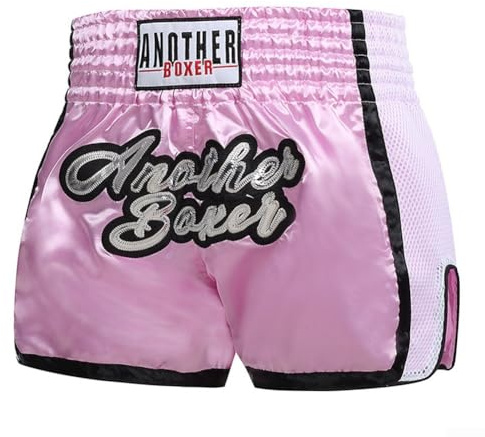 Gdfnmogo Unisex Boxing Shorts for Intense MMA and Muay Thai Workouts Breathable Fitness Gear (M Pink)