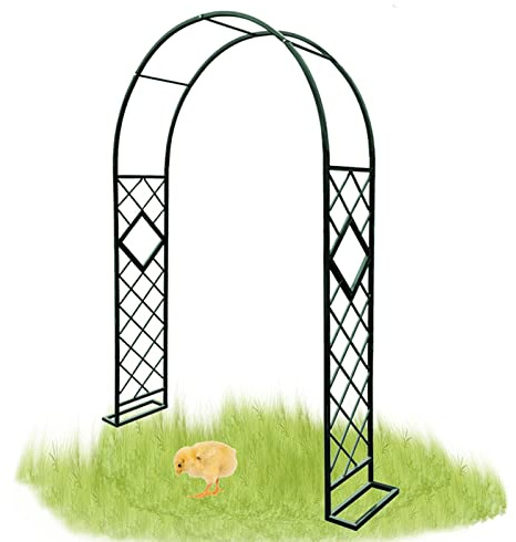 Rankhilfe für Kletterpflanzen aus stabilem Metall, wetterbeständig, grüne Rosenstütze, für den Außenbereich, Größen 140 cm, 200 cm, 280 cm, 300 cm, 380 cm