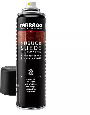Tarrago | Rinnovatore in pelle scamosciata nabuk 250 ml | Spray impermeabilizzante | Rinnovatore per scarpe, calzature, borse, tessuti, camoscio e nabuk | Protegge da acqua e pioggia (blu navy 17)