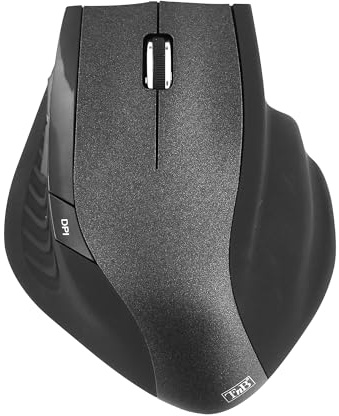 T'nB - ErgoLine Souris sans Fil Ergonomique Droitier, Connexion sans Fil RF 2,4 GHz, Clics Silencieux, 6 Boutons avec Suivant Précédent, Capteur 800 À 1600 DPI, Compatible Windows Mac Linux - Noir