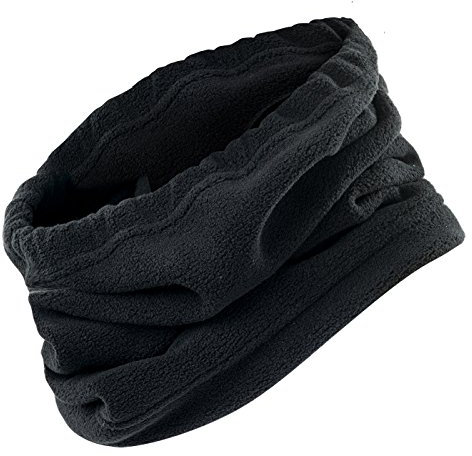 HI-TEC ARAS Multifunktionalen Polar Fleece Halswärmer Ultrasport Schlauchschal Für Damen Und Herren Und Kinder, Black, One Size