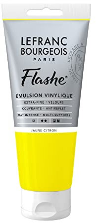 Lefranc Bourgeois Flashe Acrylique Tube 80ml Jaune Citron