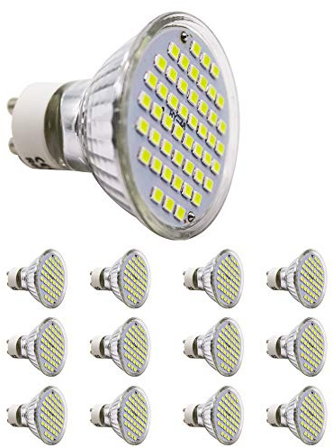 Chao Zan GU10 led 2.5W Kaltweiss Leuchtmittel Led Lampe Spot Birnen ersetzt 20 Watt Halogenlampe 220lm AC220V 12er Pack (GU10 2.5W 48LED)