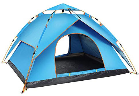 Naturer Wurfzelt 3-4 Person Sekundenzelt Camping Zelt Outdoor Pop up 215x215x145cm Blau