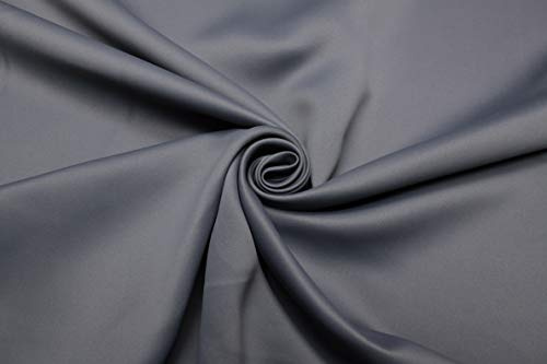 Verdunklungsvorhang mit Kräuselband Vorhang Gardine 300x270cm Thermovorhang Thermogardine Lichtdicht Blickdicht Schlaufenband Gardinenstange Kälteschutz Hitzeschutz wärmeisolierend (Dunkelgrau)