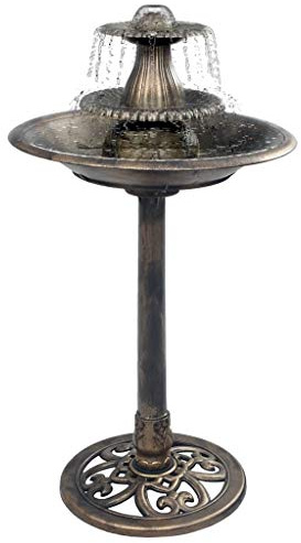 Tidyard Springbrunnen im Freien - dekoratives Wasserspiel im Freien für Garten, Terrasse, Garten, Rasen, Veranda und Balkon - 50 x 91 cm