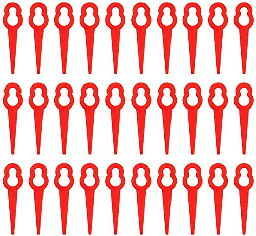 KAHEIGN 100 Pezzi Lame per Taglierina in Plastica, 76mm Lame per Tosaerba Tagliabordi per Pianta da Giardino Trim Prato (Rosso)