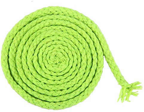 ZNKZJ Makramee Garn Baumwollseil Buntes 5 mm x 85 m großes, 8-strängiges verdrehtes Makramee-Kabel mit hohlem Kern, natürlich haltbar, Makramee-Seil für Heimwerker, Gift Wrap, Apple green-5mm
